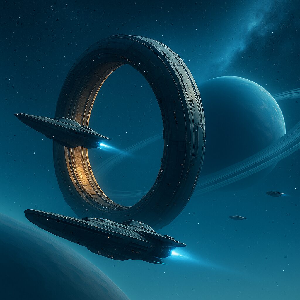 Futuristic space city