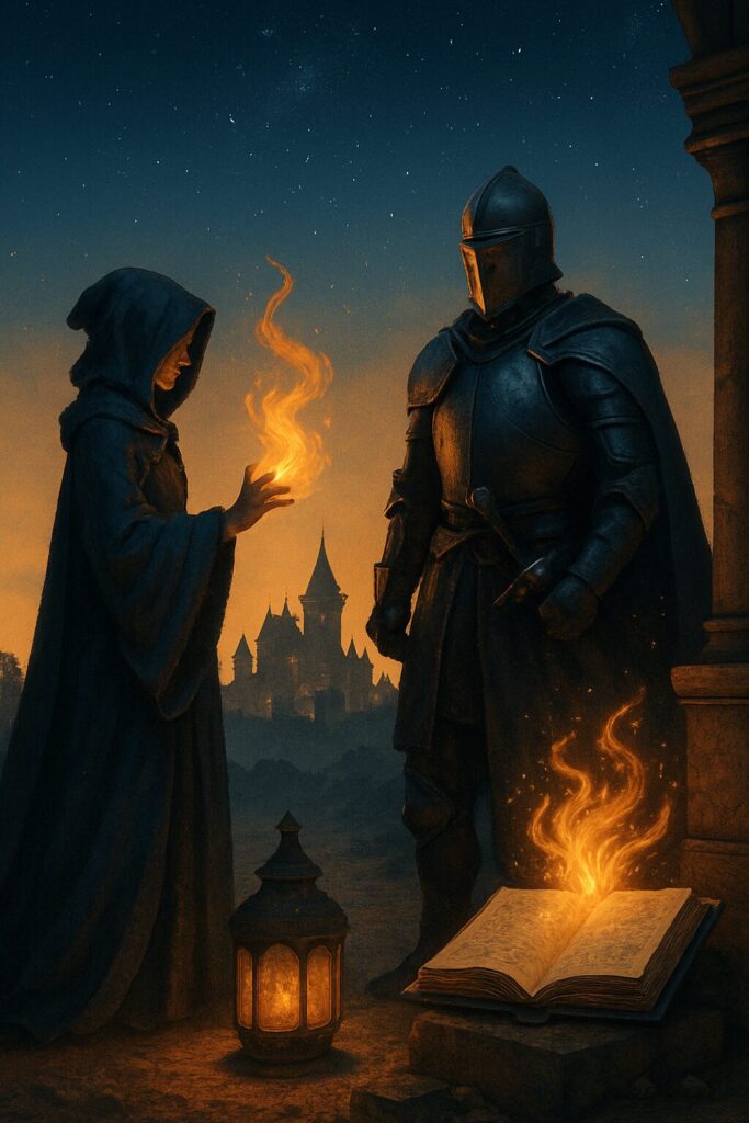 A knight and magician meet